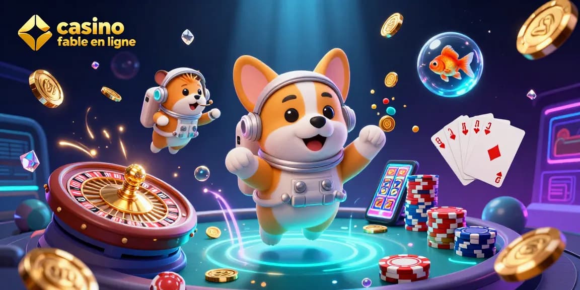 Jouez à casino fiable en ligne dans un univers ludique : une illustration 3D captivante.