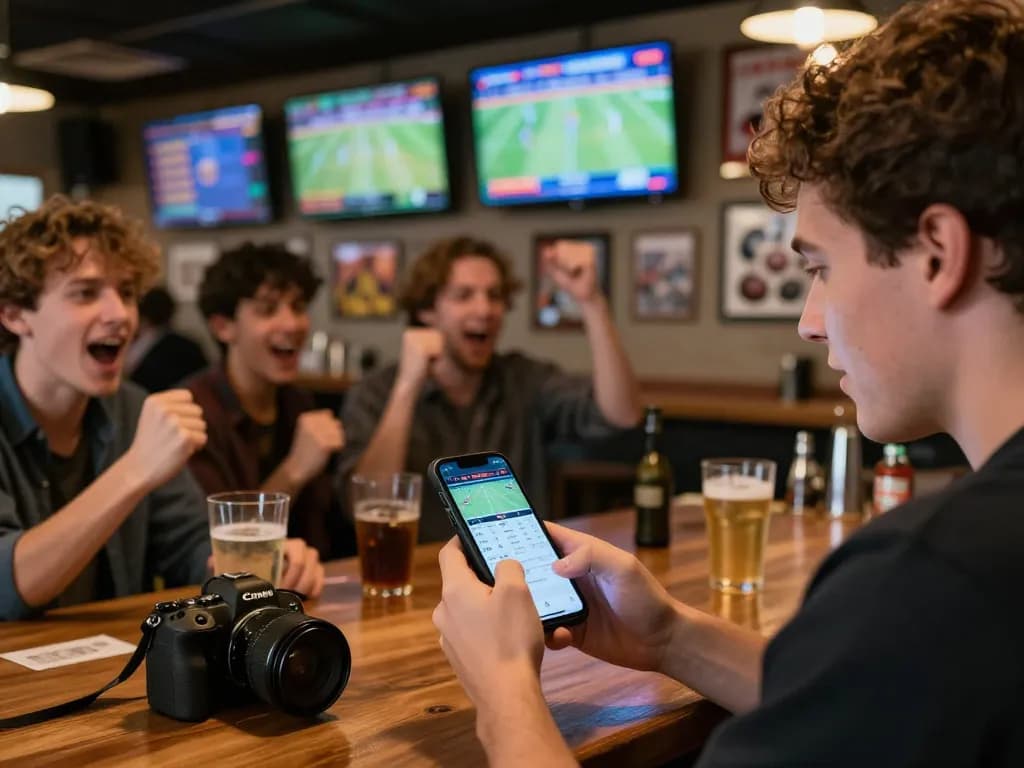 Excited sports betting at 388bet as friends celebrate a win with drinks