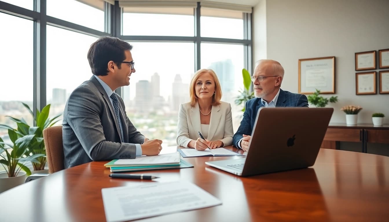 Consult with an expert in estate planning San Antonio in a professional office setting.
