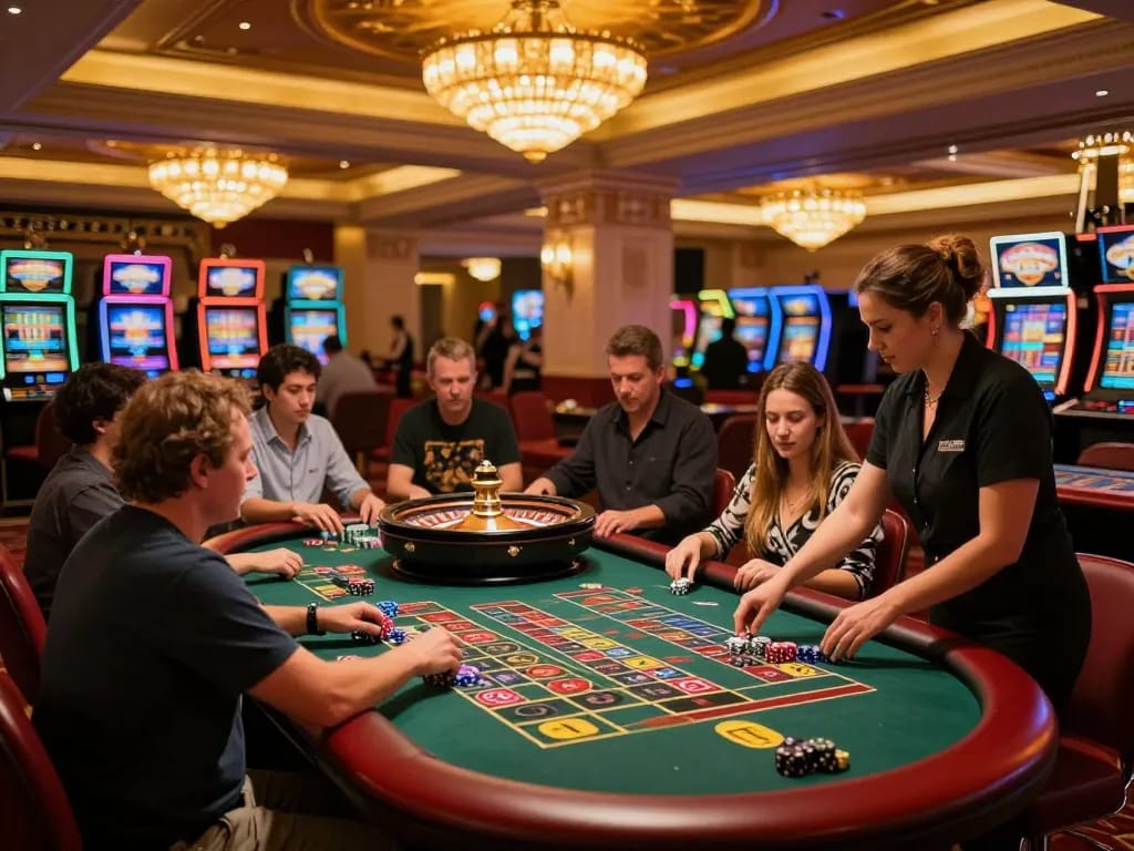 Experience exciting roulette gameplay at SC888 Casino, with colorful chips and an elegant atmosphere.