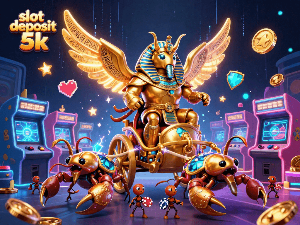 Engage in thrilling gameplay with slot deposit 5k and iconic characters in a 3D casino setting.