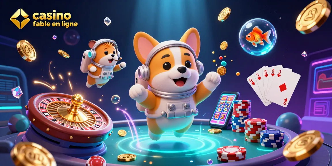 Jouez à casino fiable en ligne dans un univers ludique : une illustration 3D captivante.