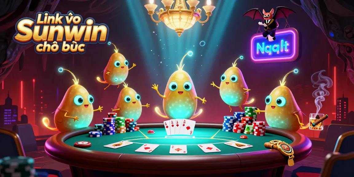 Experience the vibrant atmosphere of Link vào Sunwin chính thức with 3D cartoon glowworms lighting up a cave-themed casino.
