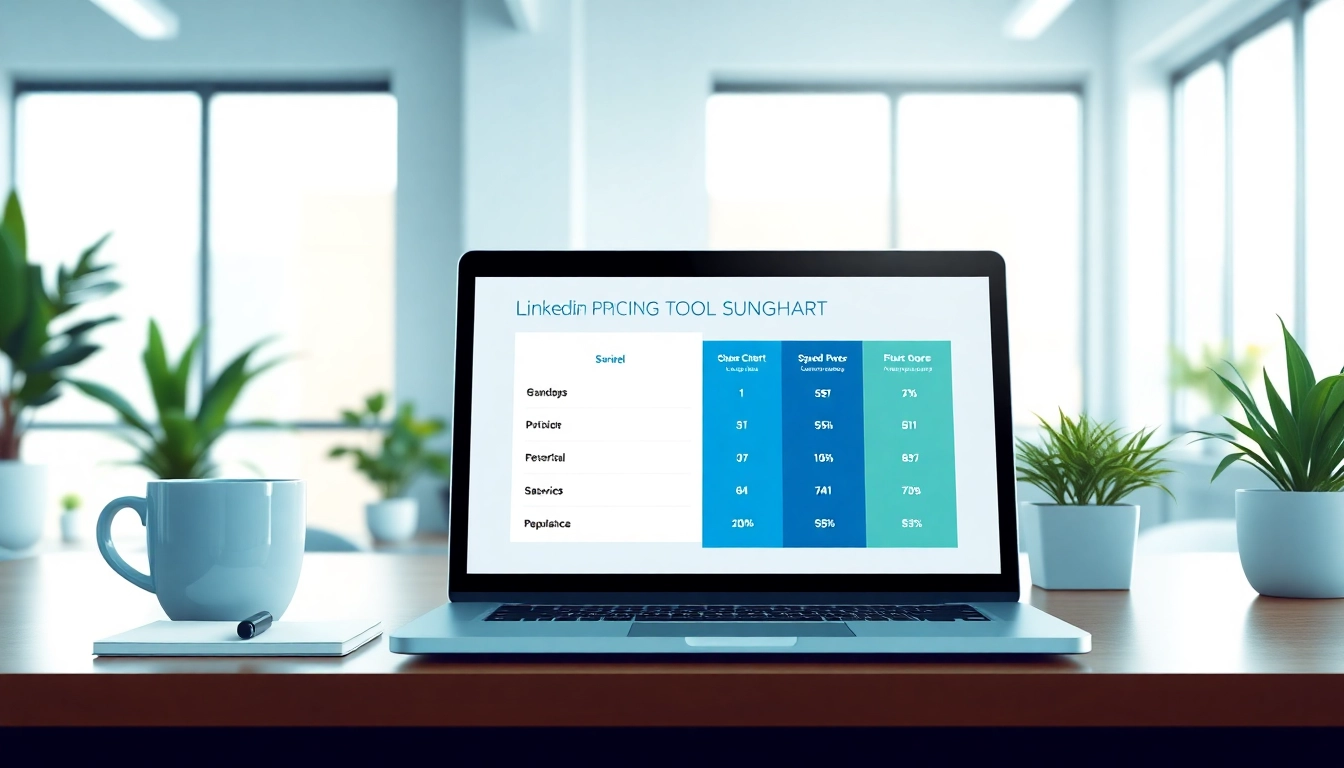 Discover competitive linkedin scraper pricing options through a digital chart in a modern office setup.
