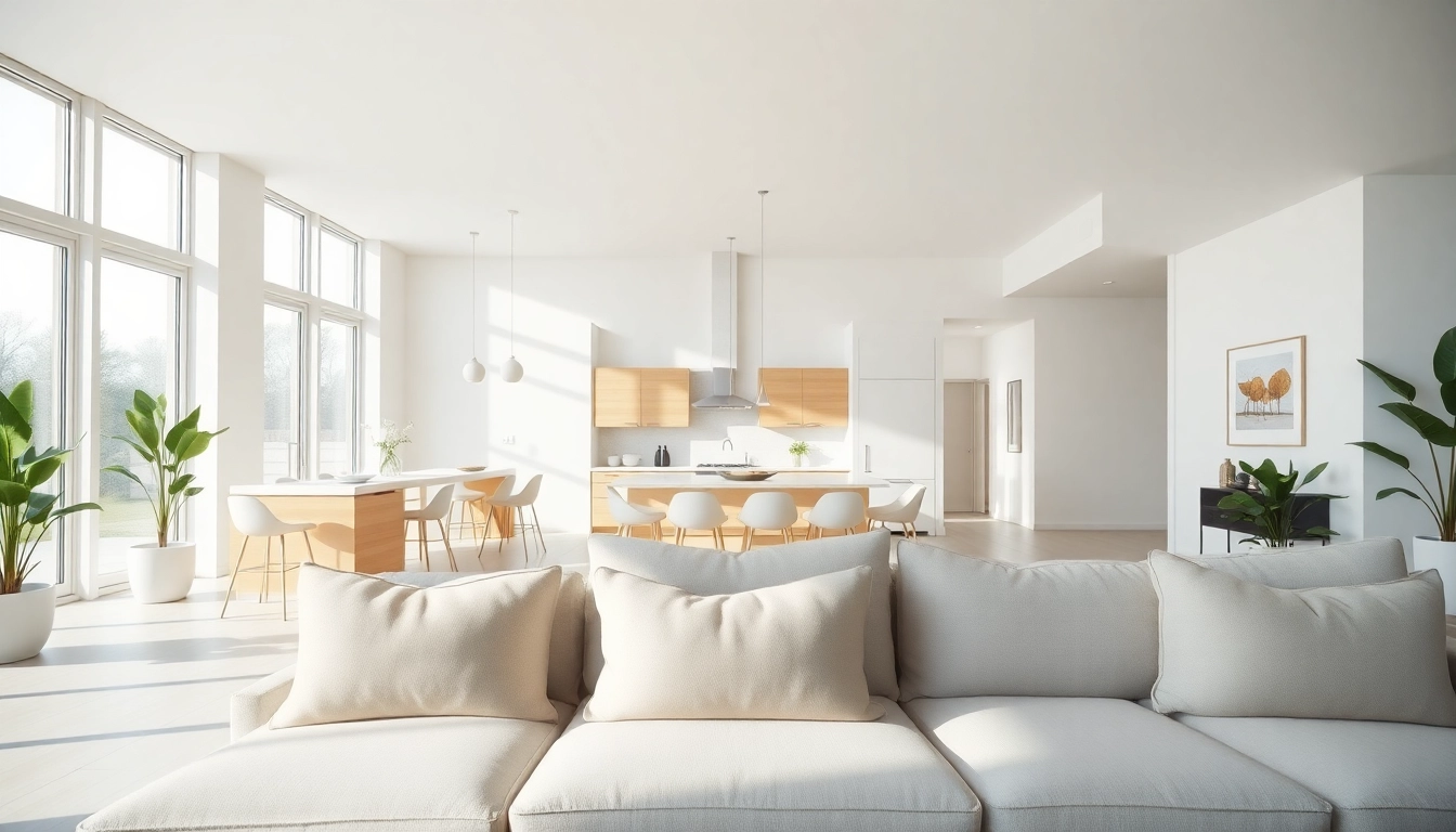 Experience Seamless Living in a modern, minimalist space featuring open floor design and natural light.