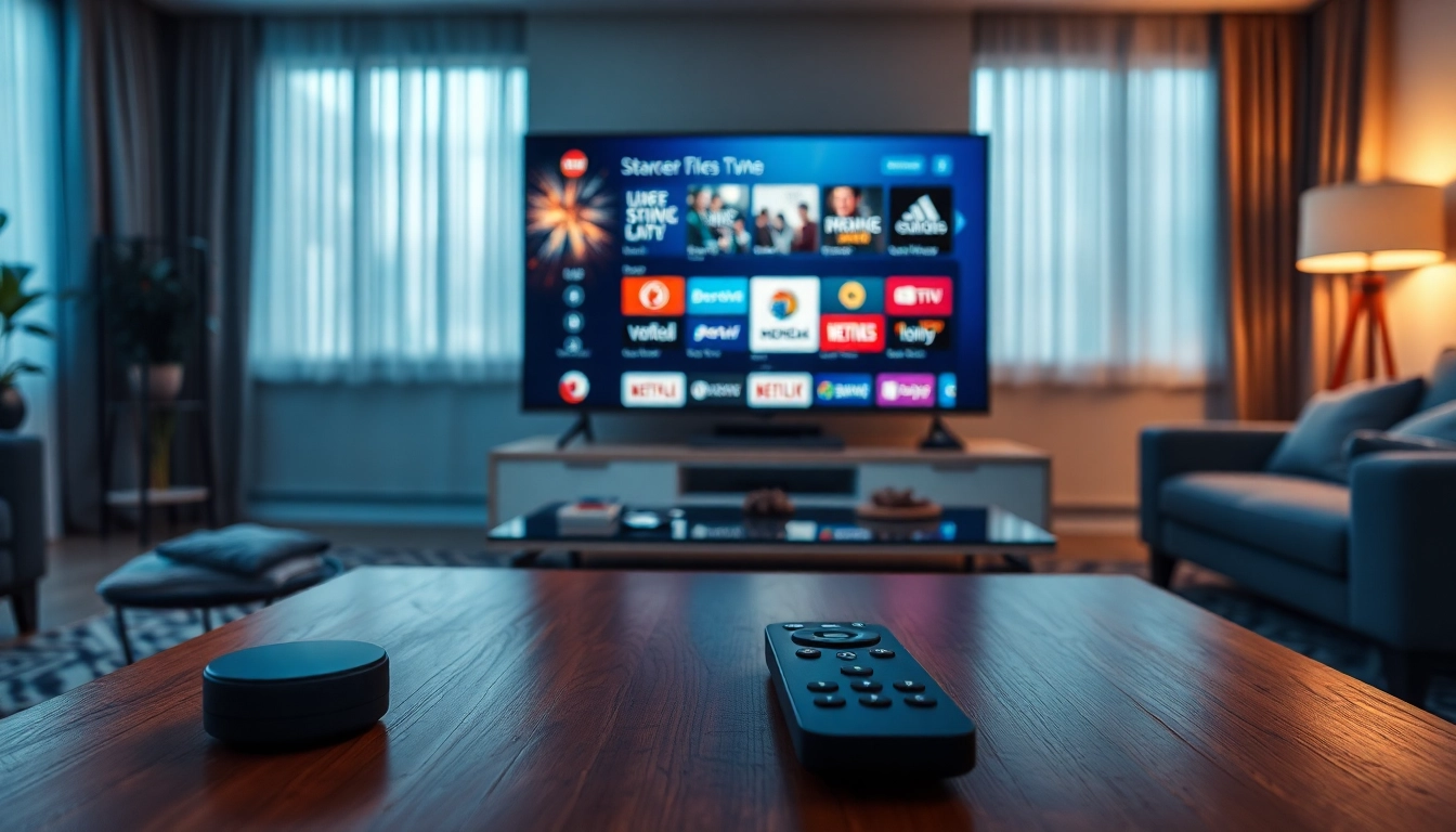 Engaging visual of iron tv interface on a modern device in a cozy living room setting.