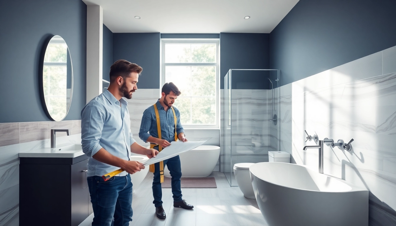 Renovation by bathroom renovation contractors near me showcasing modern design elements.