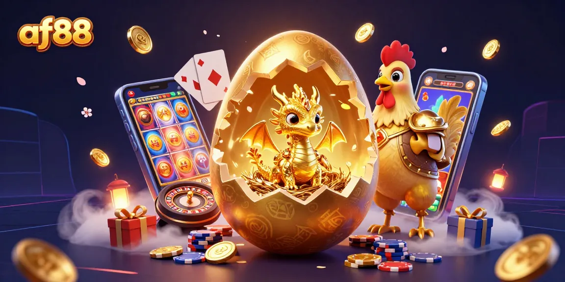 Experience the thrill of af88 with a dynamic scene of golden treasures and casino excitement!
