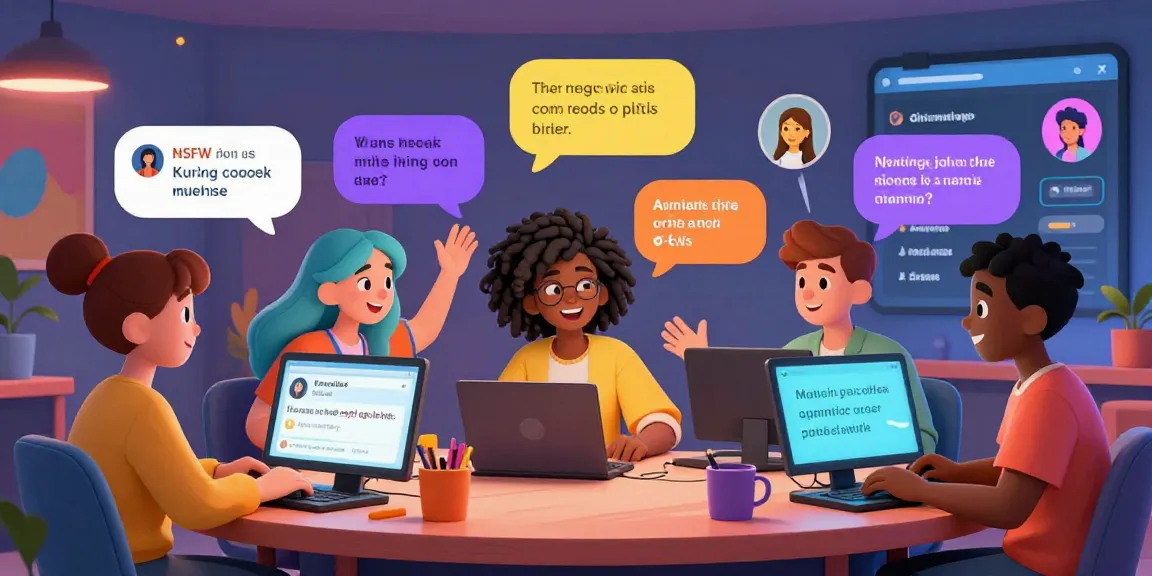 Engaging characters in an ai chat nsfw environment, showcasing playful conversations and vibrant digital elements.