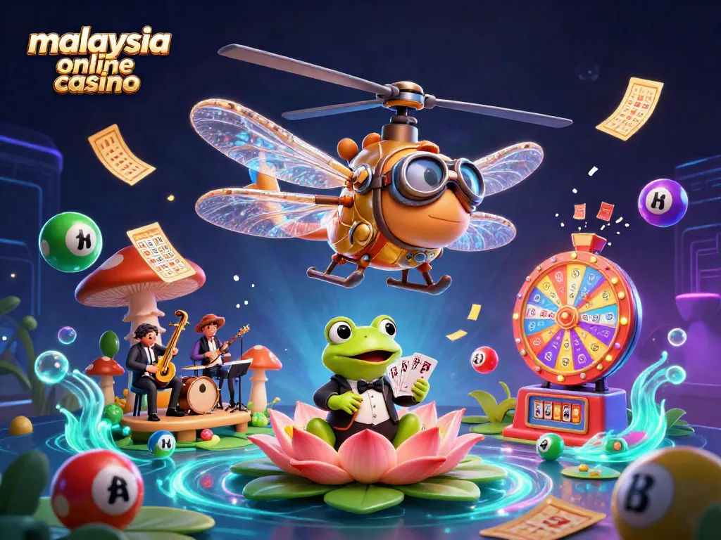 Experience a thrilling malaysia online casino scene with animated characters and dynamic gambling elements.