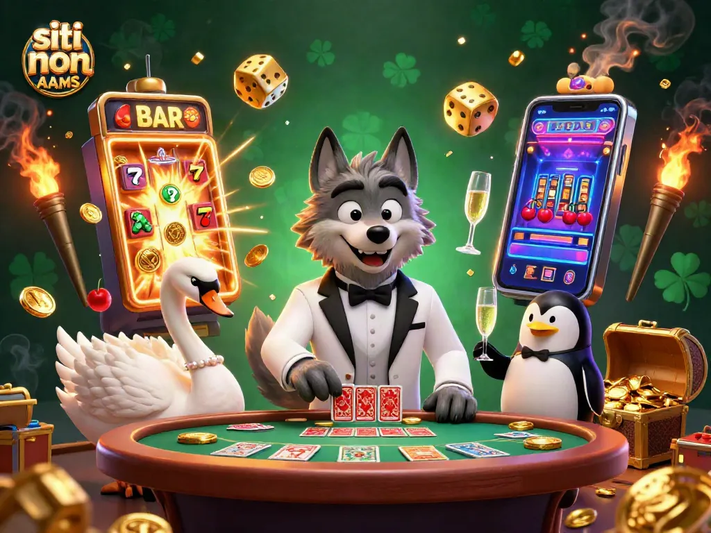 Slot machine esplosiva e personaggi in azione nei siti non AAMS