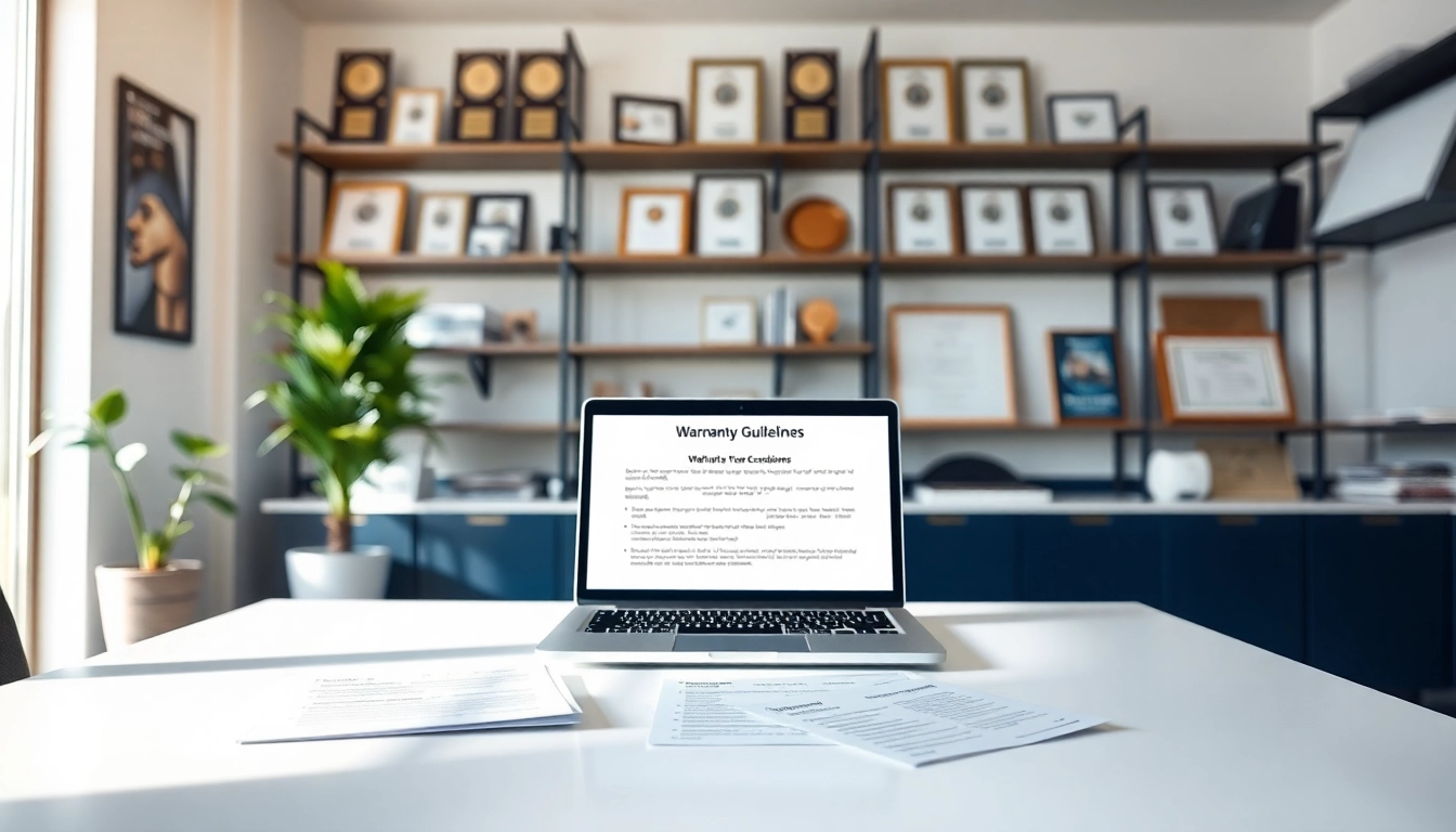 Engaging visual of a warranty company with clear exclusions in a modern office setting.