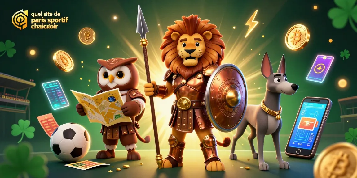Quel site de paris sportif choisir pour des paris gagnants avec un lion spartiate et des éléments sportifs dynamiques.