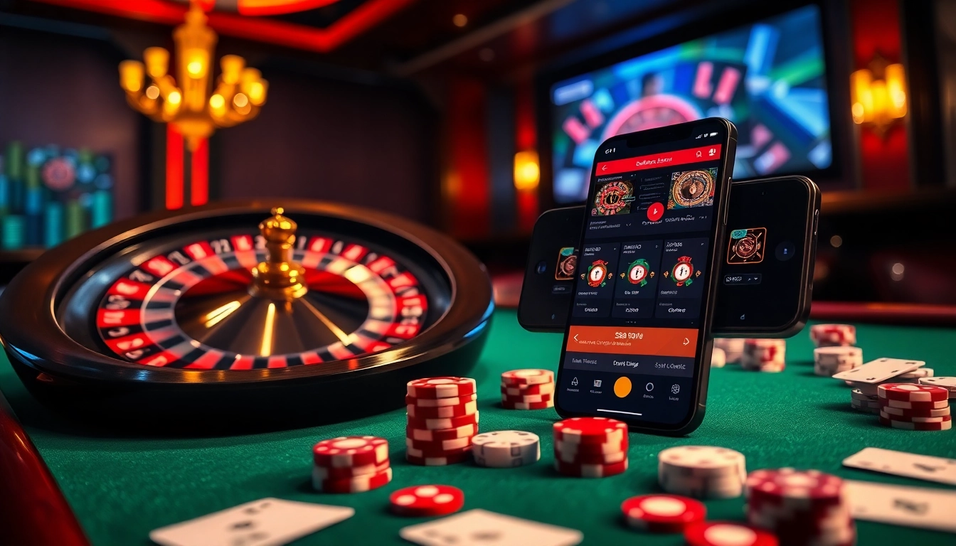 Exciting gameplay with s88 bet at a casino table featuring roulette, cards, and poker chips.