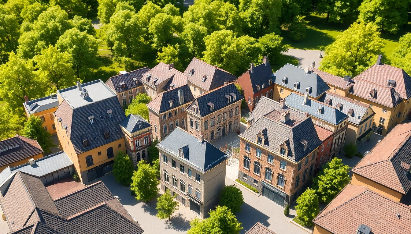 Architekturmodellbau Darmstadt, detailliertes Modell des Ludwighohviertels in Darmstadt mit Umgebungselementen.