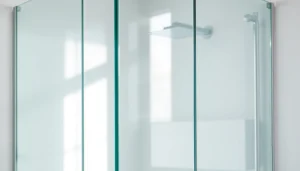 Découvrez la paroi de douche sirhona élégante en verre pour votre salle de bains moderne.