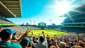 mlb중계를 즐기며 응원하는 관중의 생동감 넘치는 장면