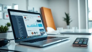 Promote your services with an Instagram smm panel showcased on a modern laptop.