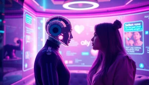 Engaging interaction with sex chat AI in a vibrant digital interface.