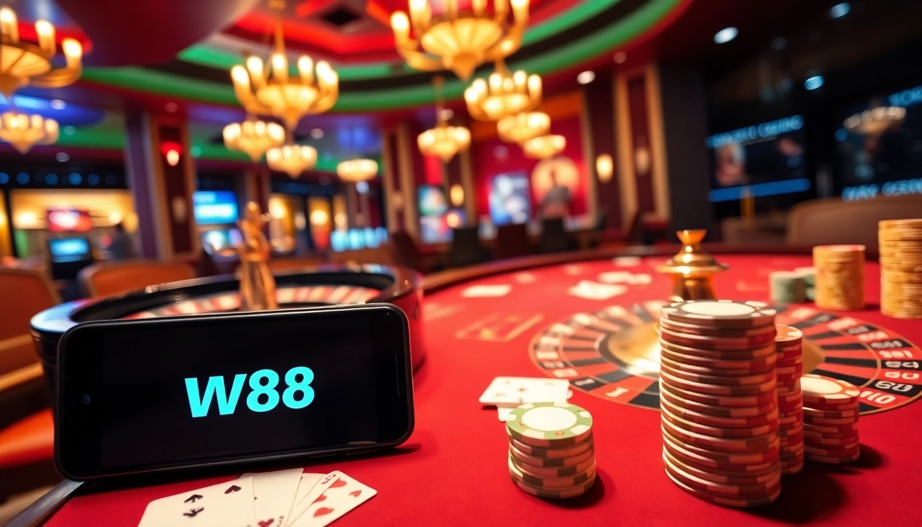 Experience the excitement of the W88 link as players engage in thrilling online casino games.