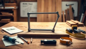 Assembling the pf940v2 frame kit with tools on a workbench.