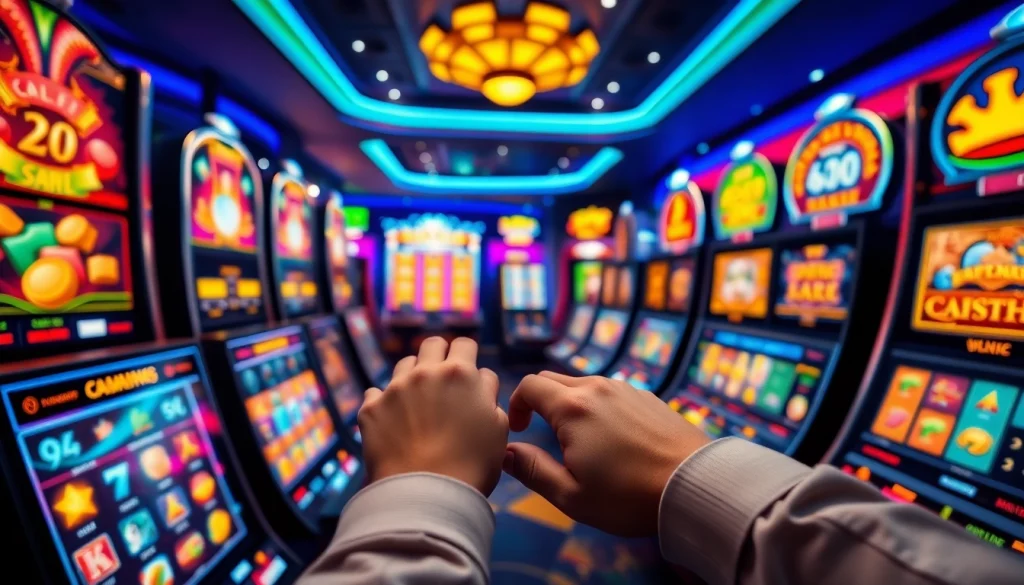 Situs kode4d - Engaging online gaming experience showcasing vibrant slot machines and interactive gaming.