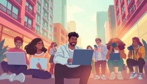 Discover OnlyFans Nearby Creators in a vibrant urban setting showcasing diverse content styles.