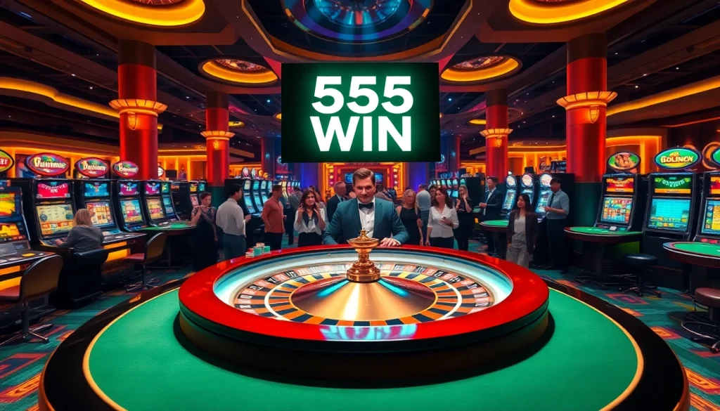 Experience luxury gambling at 555 win with exciting roulette tables and slot machines.