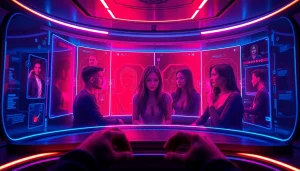 Engaging chat interface showcasing sex AI character interactions in a vibrant, intimate setting.