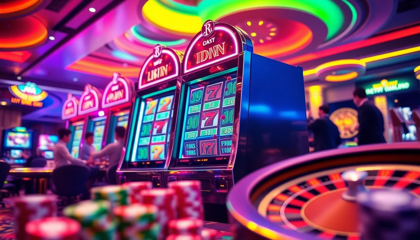 Experience thrilling gameplay at idnslot with exciting slot machines and vibrant casino atmosphere.