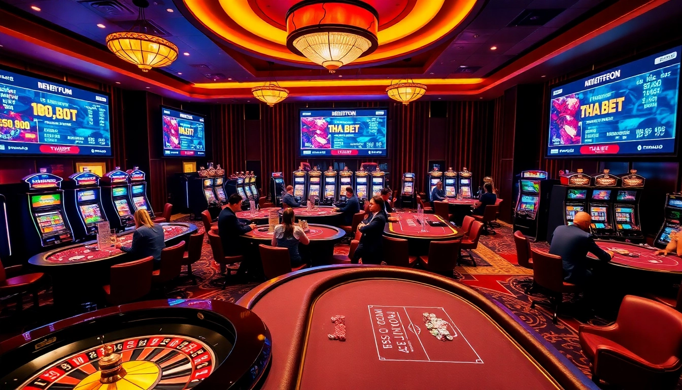 Players engaging at a luxurious casino table at Thabet, highlighting excitement and big wins.