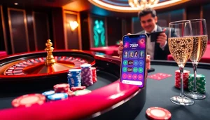 Exciting gaming action at Nhà Cái 789P with roulette and poker elements.