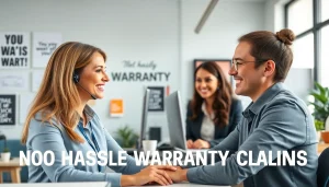 Streamlined no hassle warranty claims assistance showcasing customer satisfaction and support.
