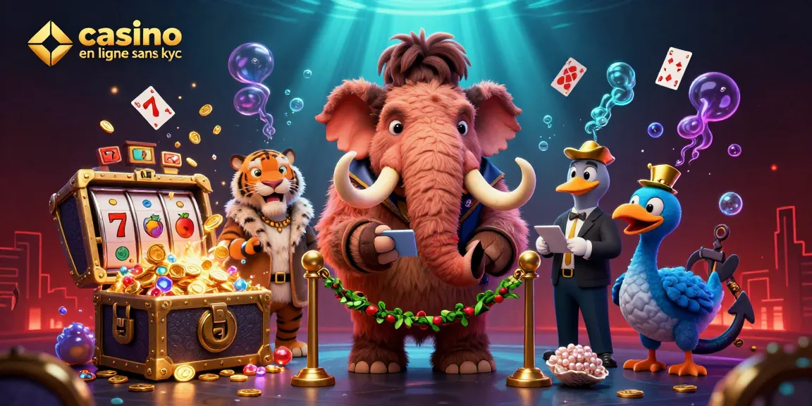 Jouer sur un casino en ligne sans KYC avec des personnages animés et des éléments de jeu dynamiques.