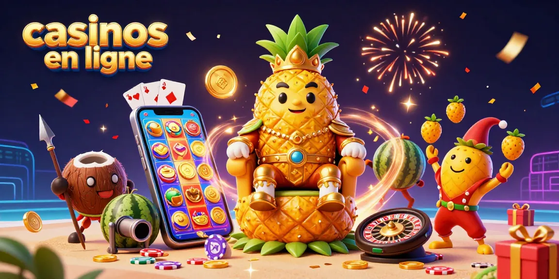 Jouez à des casinos en ligne avec un roi ananas et des jeux colorés