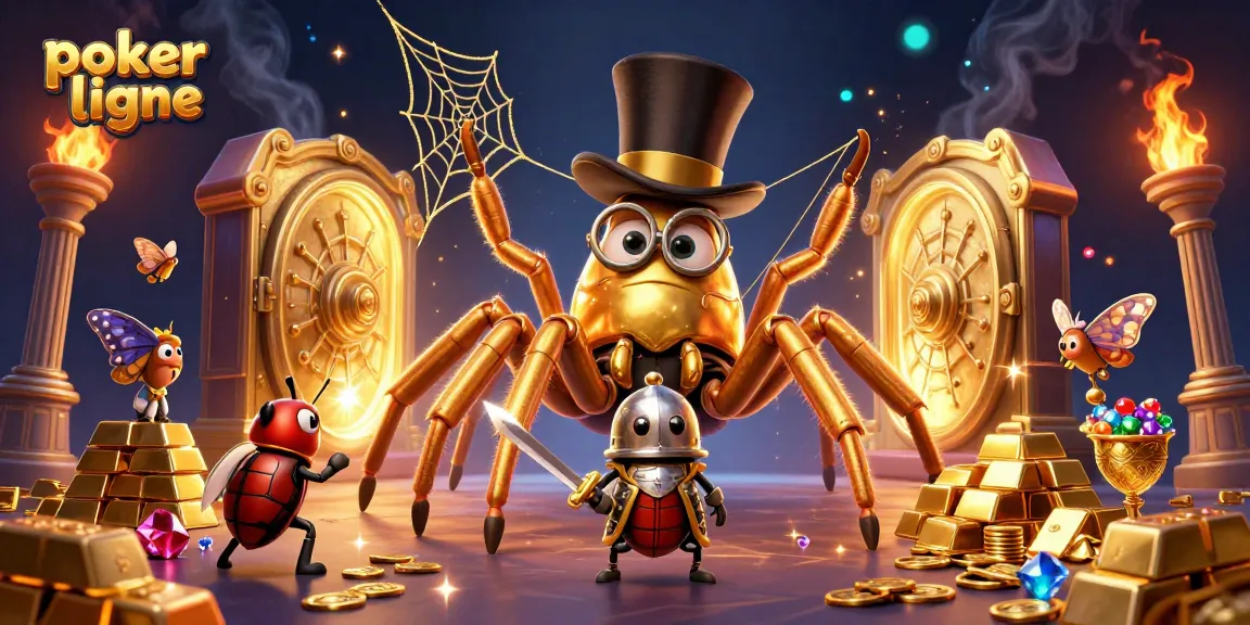 Vivez l'expérience du poker en ligne avec des personnages illustrés captivants dans un univers de casino magique.