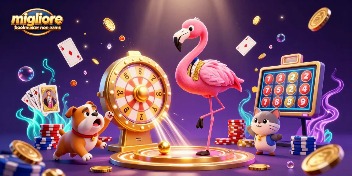 Scopri i migliori bookmaker non AAMS attraverso un'illustrazione vivace e coinvolgente di gioco.