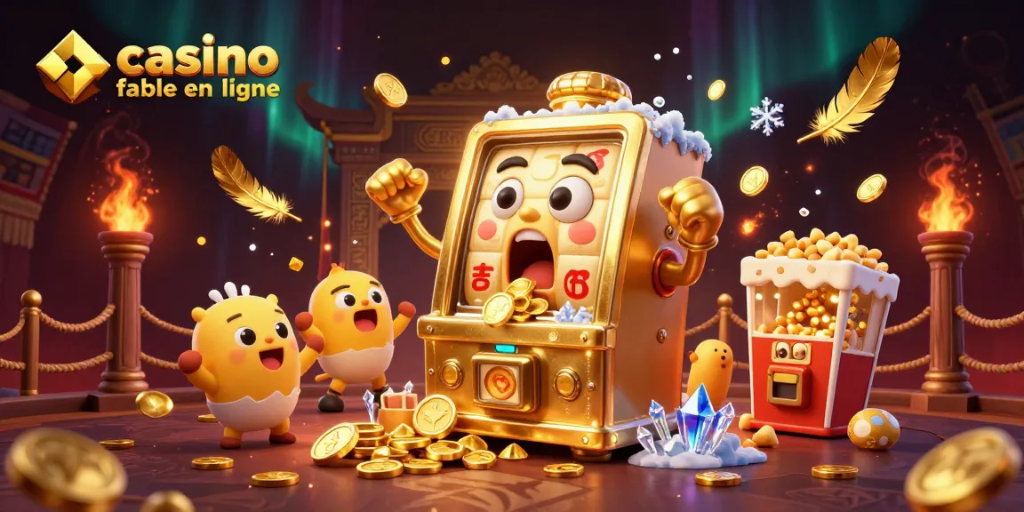 Gagnez avec le casino fiable en ligne grâce à une machine à sous cartoon qui atteint le jackpot avec une explosion de pièces.