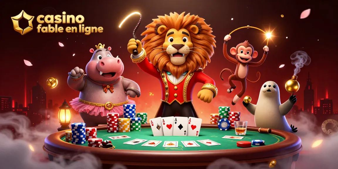 Jouez au casino fiable en ligne avec une illustration ludique de personnages 3D dans un décor coloré.